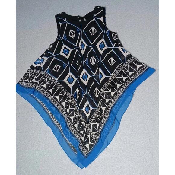 Vince Camuto Tops - Vince Camuto Blouse Womens Size Small Tear Down Sheer Casual Formal Tie Neck